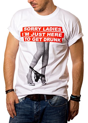 Coole Party T-Shirts mit witzigen Sprüchen Sorry Ladies weiß Männer L von MAKAYA