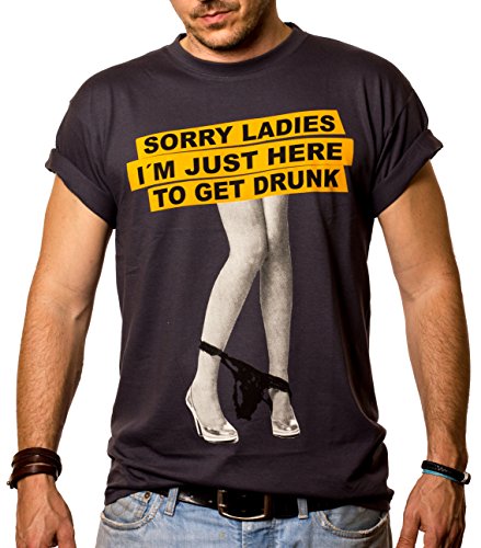Coole Party T-Shirts mit witzigen Sprüchen Sorry Ladies grau Männer XL von MAKAYA