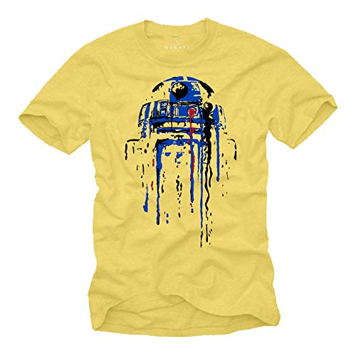 Coole Sachen für Jugendliche Geeks - R2-D2 T-Shirt - Geschenke Star Gelb Größe M von MAKAYA