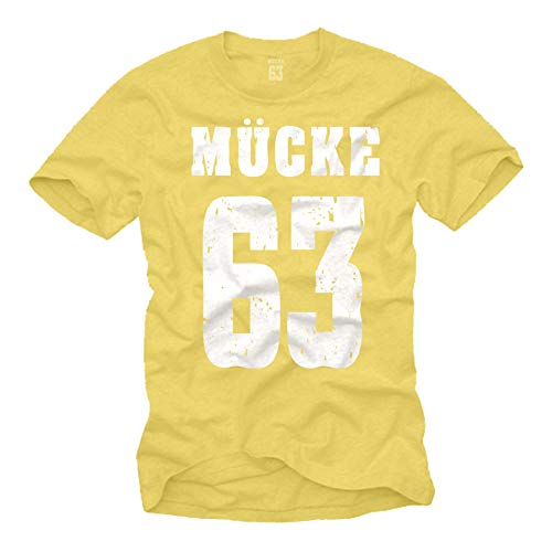 Coole Spencer T-Shirts Gelb MÜCKE 63 T-Shirt Größe XXXXL von MAKAYA