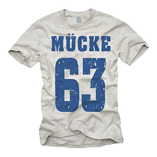 Coole Spencer T-Shirts grau MÜCKE 63 T-Shirt Größe XXXXXL von MAKAYA