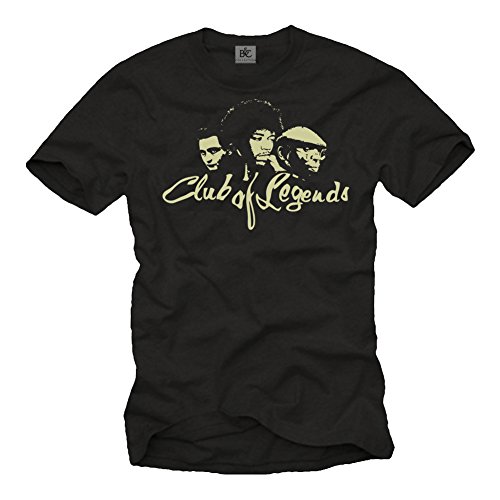 Cooles Band T-Shirt für Herren Club of Legends Vintage schwarz XL von MAKAYA