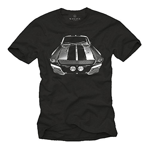 MAKAYA Herren T-Shirt für Muscle Car Fans 68er Mustang Eleanor schwarz XL von MAKAYA