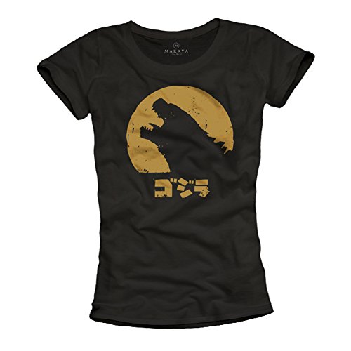 Godzilla T-Shirt 2014 für Frauen schwarz Größe L von MAKAYA