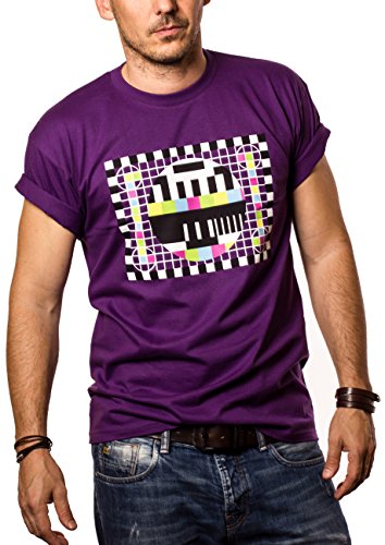 Lustige Tshirts Geschenke Theory T-Shirt Testbild Herren/Männer lila Größe XL von MAKAYA