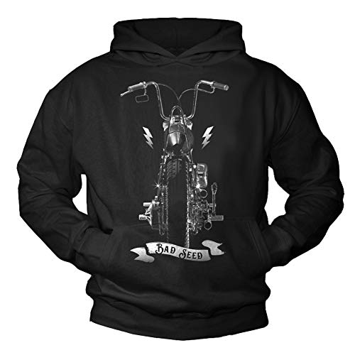 MAKAYA Biker Hoodie Herren/Männer - Chopper Custom Bike - Motorrad Kapuzenpullover Geschenke Davidsons Schwarz XL von MAKAYA