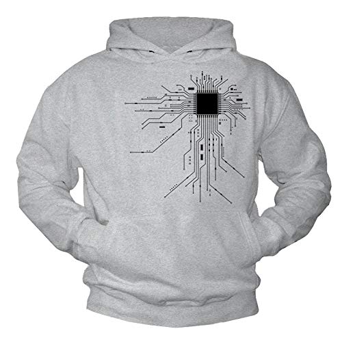 MAKAYA Cooler Geek Pullover mit Kapuze CPU Hoodie Kapuzenpullover Sweatshirt Nerd Geschenke Größe XXL von MAKAYA
