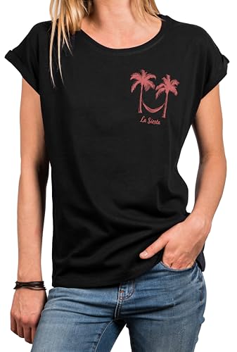 MAKAYA Damen Shirt mit Palmen Motiv - Boho Sommer Top für Frauen Sommerliches Print T-Shirt - Beach Style Spanien Urlaub Strand Outfit für Mädchen Oversized Große Größen Schwarz XXXL MAKAYA Damen Shirt mit Palmen Motiv - Boho Sommer Top für Frauen Sommerliches Print T-Shirt - Beach Style Spanien Urlaub Strand Outfit für Mädchen Oversized Große Größen Schwarz XXXL von MAKAYA