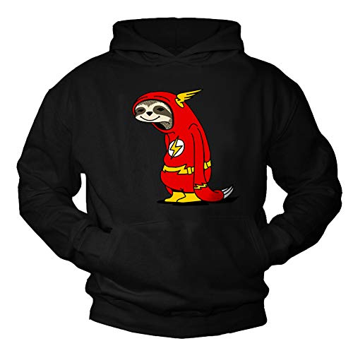 MAKAYA Faultier Pullover Herren/Jungen - Sloth Flash - Sweatshirt Kapuzenpullover Schwarz Geschenke Jungs/Mädchen M MAKAYA Faultier Pullover Herren/Jungen - Sloth Flash - Sweatshirt Kapuzenpullover Schwarz Geschenke Jungs/Mädchen M von MAKAYA