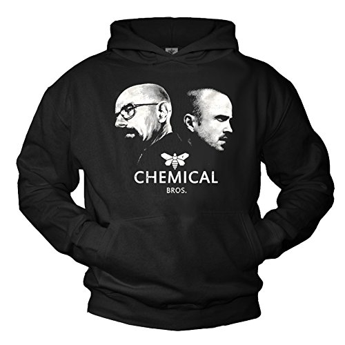 Heisenberg Pullover mit Kapuze Chemical BROS Breaking Bad schwarz Größe XXXXL von MAKAYA