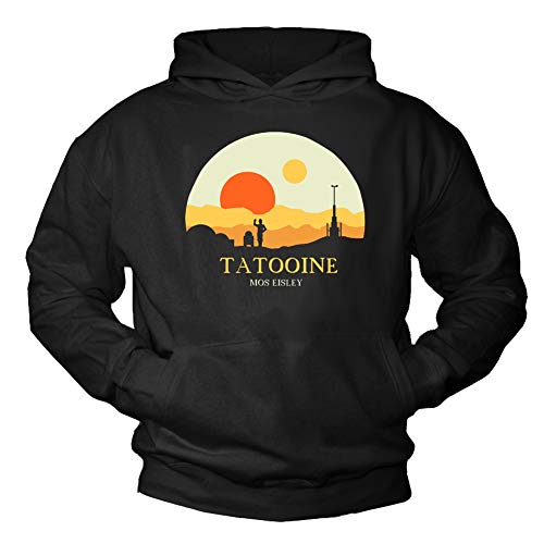 MAKAYA Kapuzenpullover Herren/Jungen - Tatooine Star - Hoodie Geschenke für Jungs L von MAKAYA