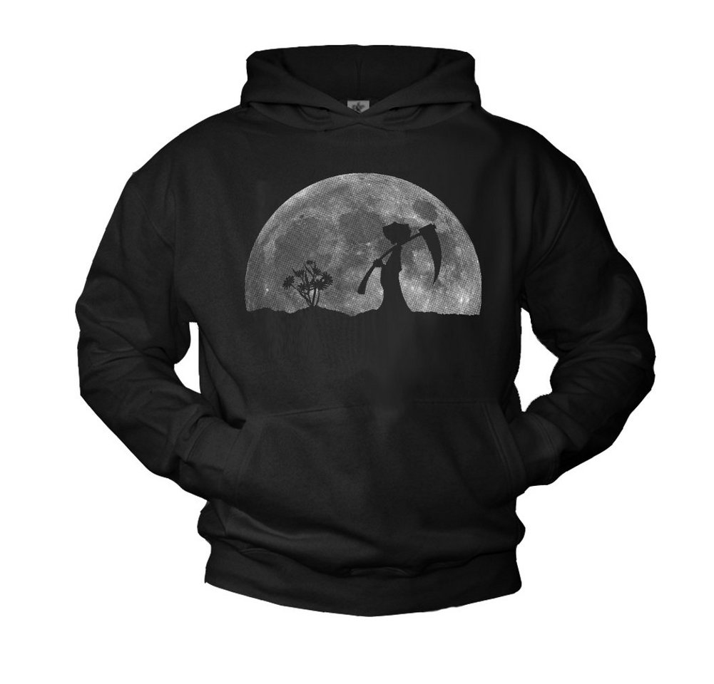 MAKAYA Kapuzenpullover Herren Hoodie Lustig Aufdruck Tod im Garten Gothic Humor Cool von MAKAYA