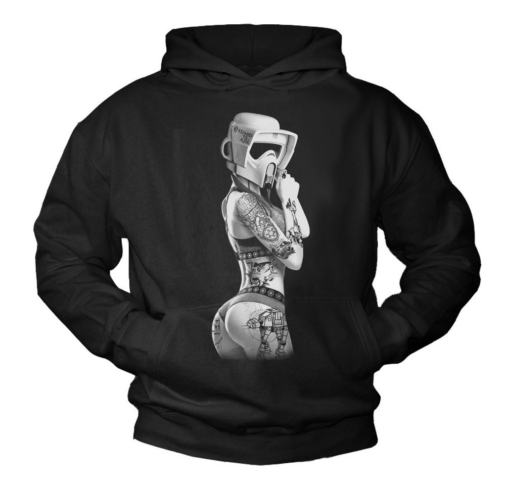 MAKAYA Kapuzenpullover Herren Motiv Tattoo Trooper Sweatshirt Hoodie Nerd Geschenke Gamer von MAKAYA