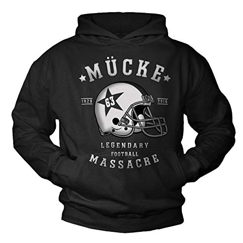 MAKAYA Kapuzenpullover Herren - Mücke 63 - Hoodie Spencer Sweatshirt mit Kapuze Pullover Schwarz L von MAKAYA