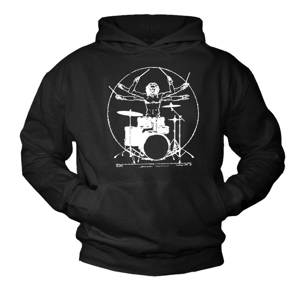 MAKAYA Kapuzenpullover Herren Schlagzeug Sweatshirt Drummer Hoodie Rock Musik Pulli Kapuze von MAKAYA