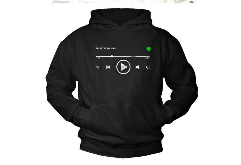 MAKAYA Kapuzenpullover Herren Sweatshirt mit Kapuze schwarz Kapuzenpulli Jungen Hoodie Pulli mit Druck von MAKAYA