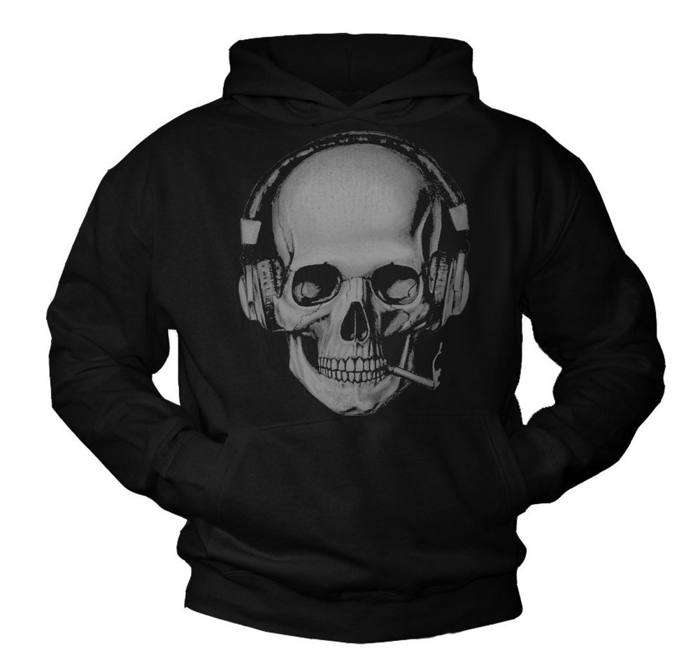 MAKAYA Kapuzenpullover Herren Totenkopf Sweatshirt Kopfhörer Hip Hop Skull Pulli Jungen von MAKAYA