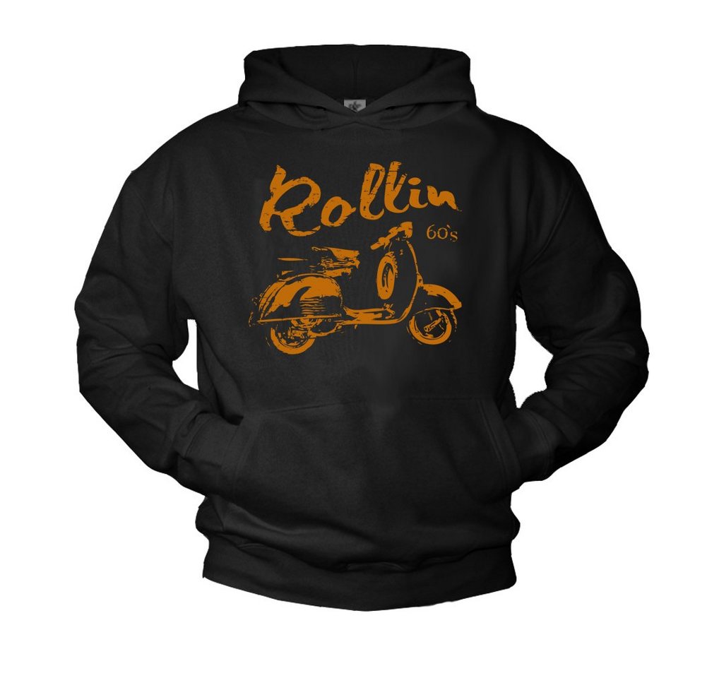 MAKAYA Kapuzenpullover Herren Vintage Roller Sweatshirt mit Kapuze Männer Pulli Hoodie von MAKAYA