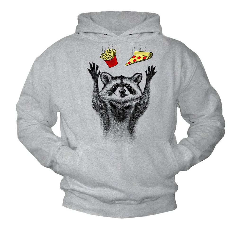 MAKAYA Kapuzenpullover Herren Waschbär Hoodie Lustig Pizza Motiv Sweatshirt Pulli Jungen von MAKAYA