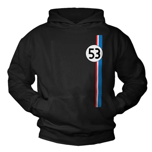 MAKAYA Kapuzenpullover Herren mit Aufdruck Auto Tuning Motiv 53 Hoodie Pullover mit Kapuze Sweatshirt Geschenke Schwarz L von MAKAYA