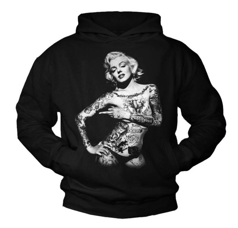 MAKAYA Kapuzensweatshirt Coole Kapuzenpullover Herren dMarilyn Tattoo Pullover Kapuze Jungen von MAKAYA