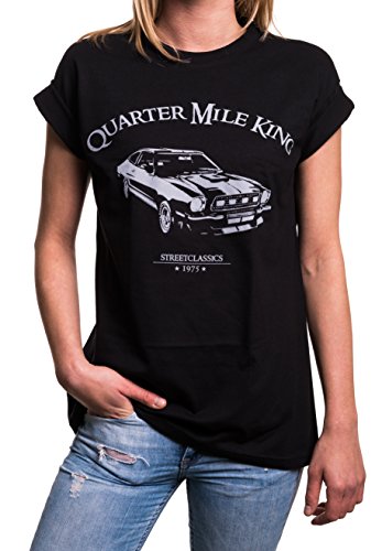 MAKAYA Longshirt Damen - 1975 Mustang - Oversize T-Shirt mit Aufdruck große Größen M von MAKAYA