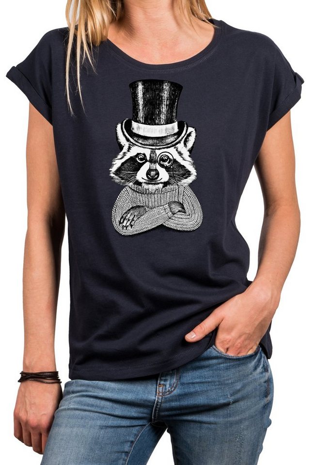 MAKAYA Print-Shirt Damen Tiermotiv Waschbär Top Sommer Oberteile Frauen Damenshirt große Größen MAKAYA Print-Shirt Damen Tiermotiv Waschbär Top Sommer Oberteile Frauen Damenshirt große Größen von MAKAYA