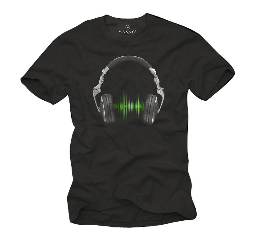 MAKAYA Print-Shirt Herren Musik T-Shirt Hip Hop Kopfhörer Bandshirt Männer Kinder Jungen mit Druck MAKAYA Print-Shirt Herren Musik T-Shirt Hip Hop Kopfhörer Bandshirt Männer Kinder Jungen mit Druck von MAKAYA