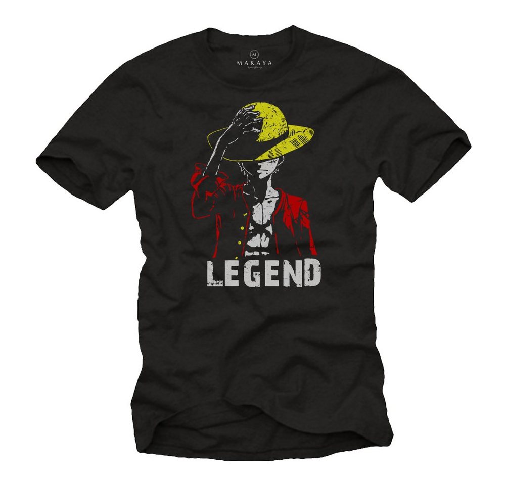 MAKAYA Print-Shirt Ruffy Legend One Comic Moitv Anime Comic Herren mit Druck von MAKAYA