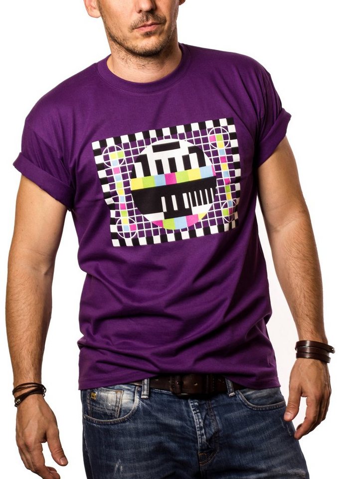 MAKAYA Print-Shirt Testbild Herren Retro Motiv Nerd Gamer Geek Gaming Jungs Männer mit Druck, aus Baumwolle von MAKAYA