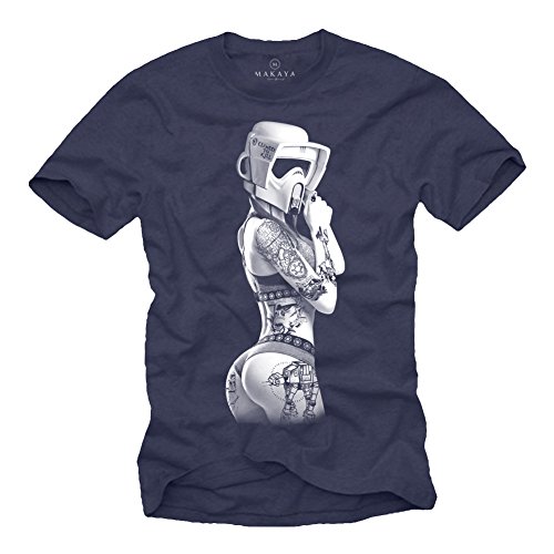 Strom Trooper Star - Tattoo T-Shirt Herren - Ink Wars blau S von MAKAYA