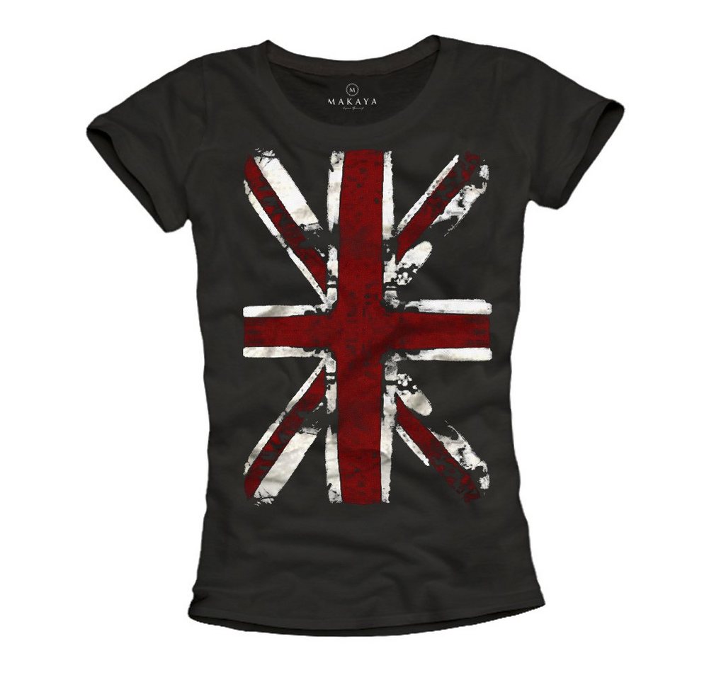 MAKAYA T-Shirt Damen England Fahne UK Flagge Trikot Frauen Top Union Jack von MAKAYA