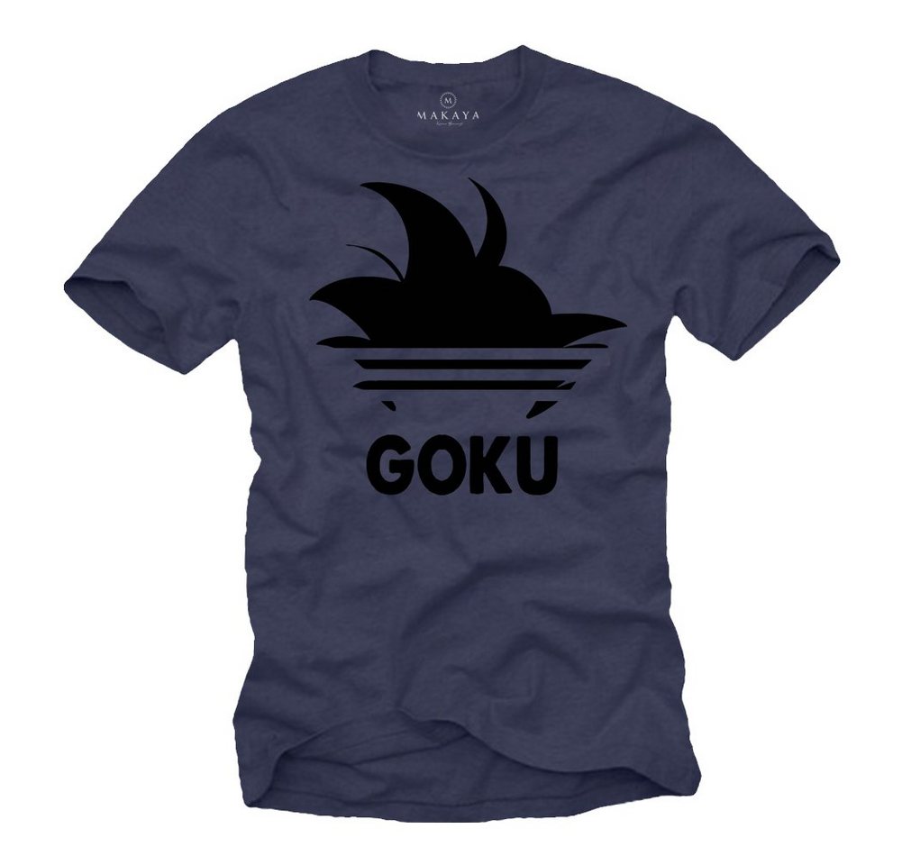 MAKAYA T-Shirt Gokus Dragon Hair GYM Herren Jungen Kinder Männer mit Druck, aus Baumwolle von MAKAYA