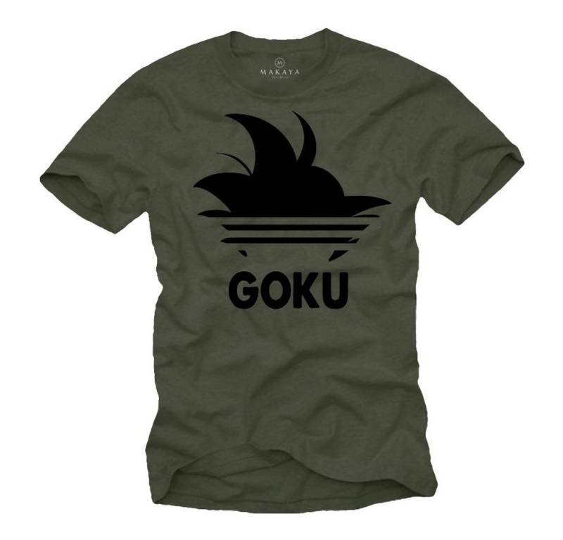 MAKAYA T-Shirt Gokus Dragon Hair GYM Herren Jungen Kinder Männer mit Druck, aus Baumwolle von MAKAYA