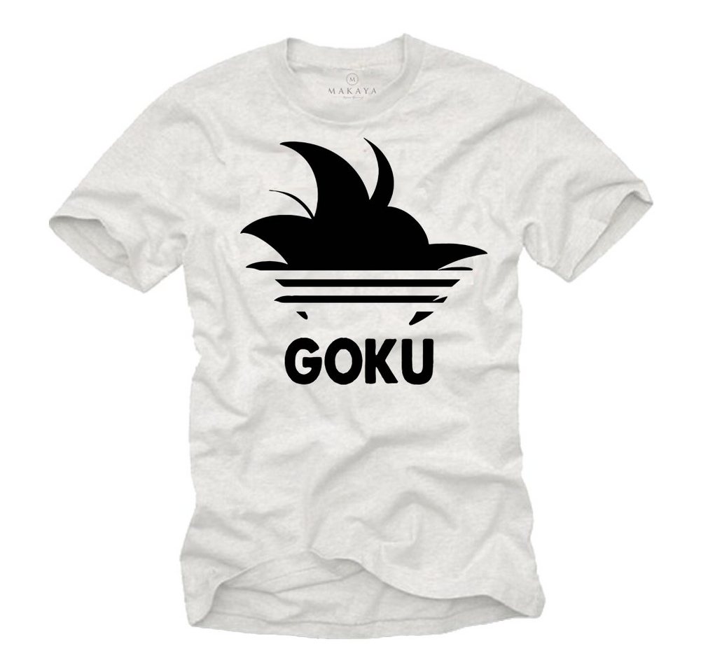 MAKAYA T-Shirt Gokus Dragon Hair GYM Herren Jungen Kinder Männer mit Druck, aus Baumwolle von MAKAYA