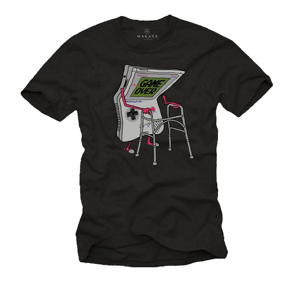 MAKAYA T-Shirt Herren Computer Nerd Vintage Design Geschenke Computerfreaks Jungen mit Druck, aus Baumwolle von MAKAYA