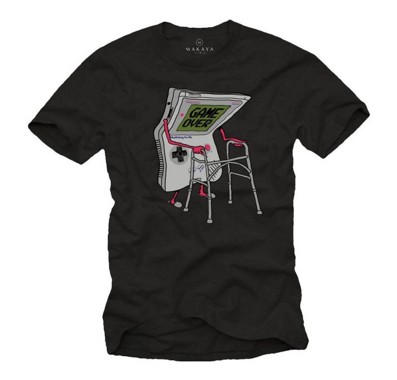 MAKAYA T-Shirt Herren Computer Nerd Vintage Design Geschenke Computerfreaks Jungen mit Druck von MAKAYA