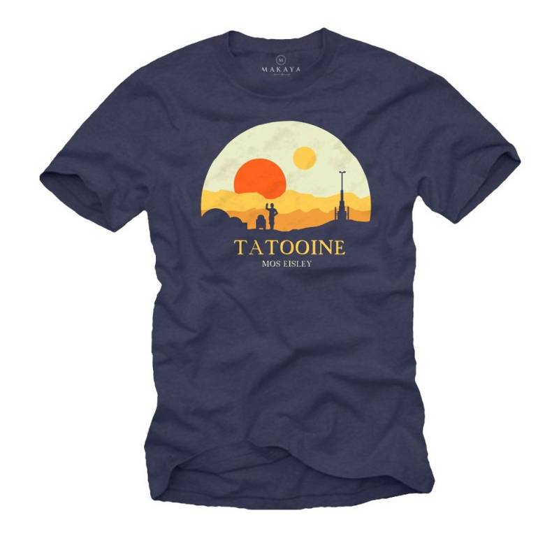 MAKAYA T-Shirt Herren Mos Eisley R2 Tatooine Star Motiv Sterne von MAKAYA
