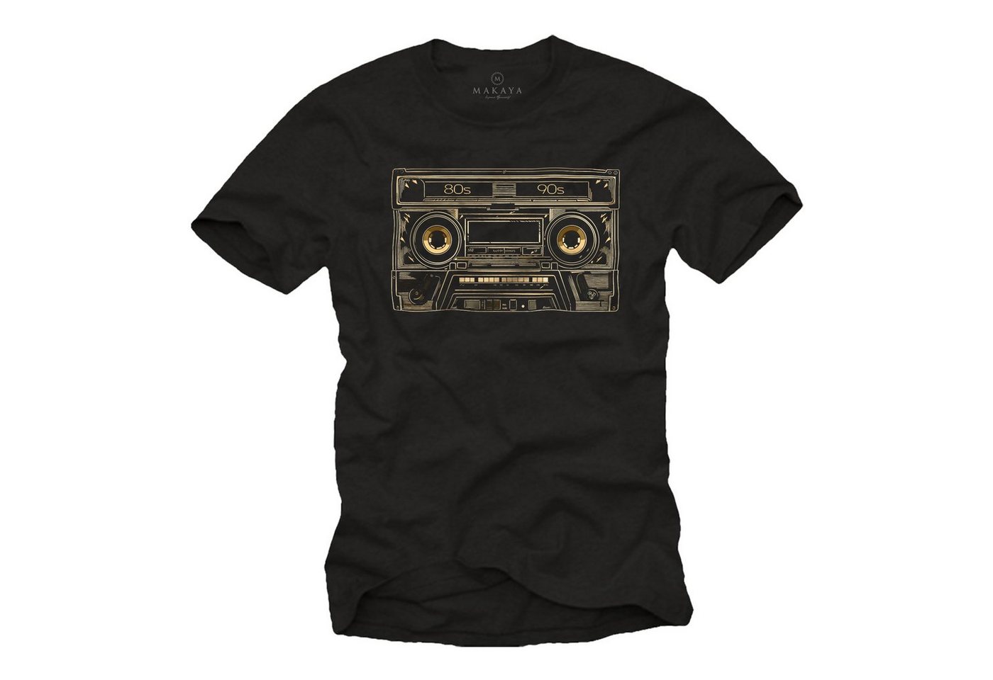 MAKAYA T-Shirt für Jugendliche Retro Motiv Kassette Coole Jungs Hip Hop Outfits Herren, Jungen von MAKAYA