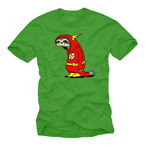 MAKAYA lustiges T-Shirt Herren - Faultier Flash - Kurzarm Rundhals große Größen Lustige Tshirts Geschenke Theory Hellgrün S MAKAYA lustiges T-Shirt Herren - Faultier Flash - Kurzarm Rundhals große Größen Lustige Tshirts Geschenke Theory Hellgrün S von MAKAYA