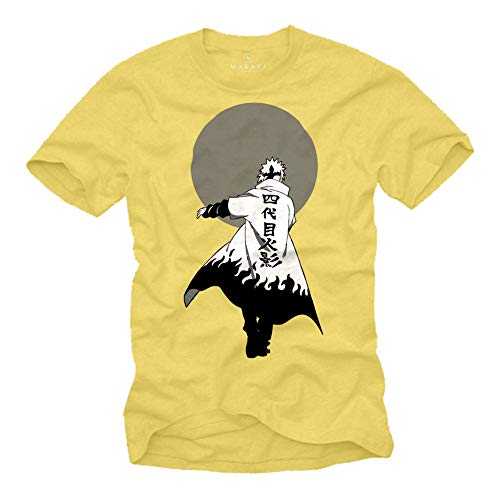 Manga T-Shirt - Naruto Shippuden Mantel - Familie Uchiha Ninja Comic Anime Gelb XXXXXL von MAKAYA