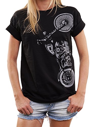 Motorradbekleidung für Damen - Chopper - Motorrad T Shirt große Größen Oversize Top Frauen XXL von MAKAYA