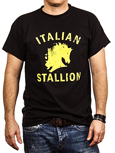 Rocky Balboa T-Shirt für Herren Italian Stallion schwarz Görße XL von MAKAYA