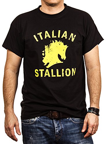 Rocky Balboa T-Shirt für Herren Italian Stallion schwarz Görße XXL von MAKAYA