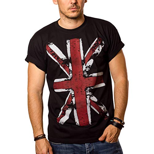 Vintage England T-Shirt Union Jack Flagge schwarz Männer S von MAKAYA