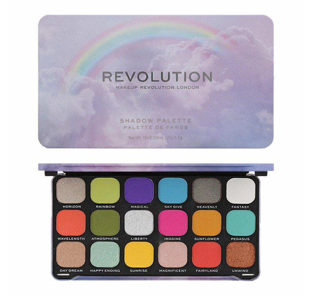MAKE UP REVOLUTION Lidschatten Revolution Rainbow Eye Shadow Palette 18 x 1.1g von MAKE UP REVOLUTION