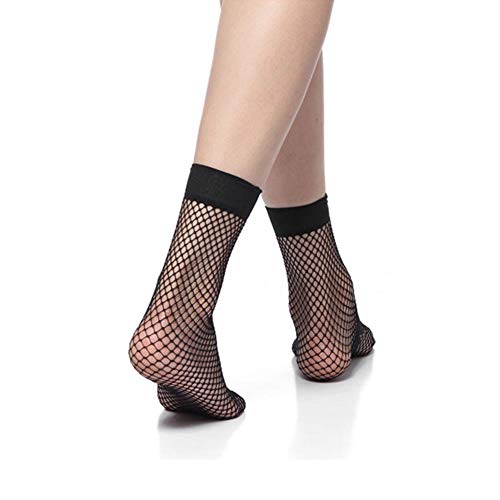 4 Paar Damen Fischnetz Söckchen Netz Socken Netzstrümpfe ,Schwarz,Einheitsgröße von MAKFORT