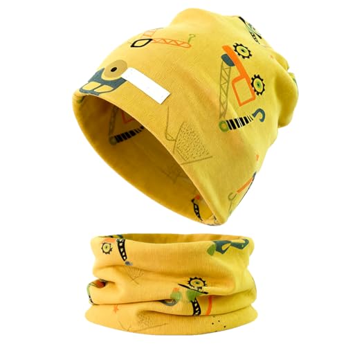 Baumwolle Mütze Loop Schal Sets Winter Weich Beanie Winddicht Schlauchschal Baby Jungen Mädchen von MAKFORT