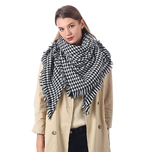 Damen Herbst Winter Schal Imitation Kaschmir Kariert Deckenschal 140 * 140cm von MAKFORT