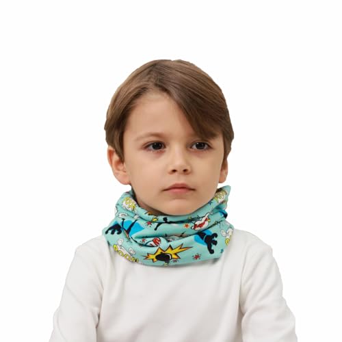 Kinder Schal Schlauchschal Baumwoll Loop Schal Junge Und Mädche Herbst Frühling von MAKFORT